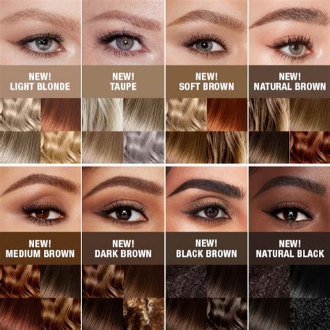 blonde hair brown eyebrows|blonde eyebrow color chart.